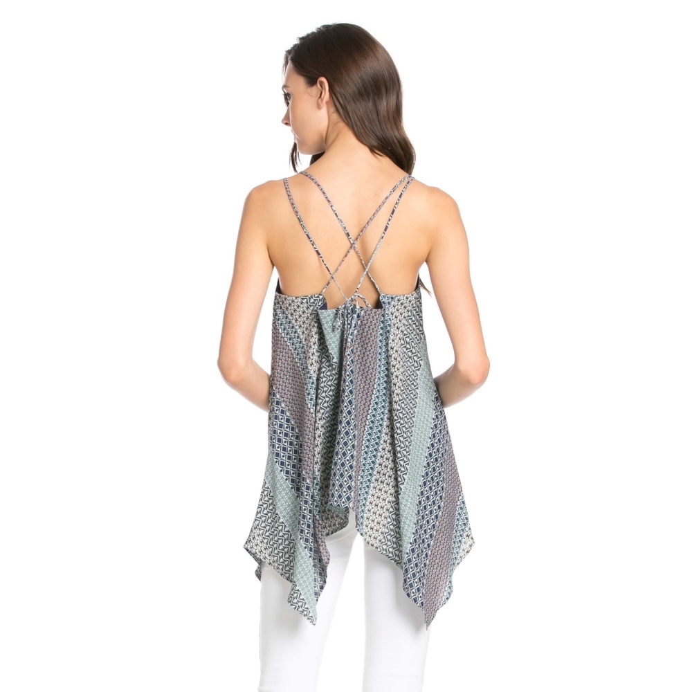 Handkerchief Hem Strappy Tank Top
